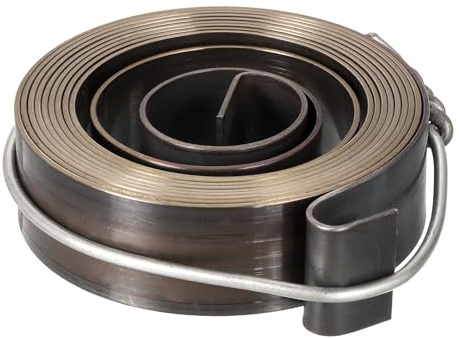 QUARKZMAN Molla Ritorno Mandrino Pressa Trapano Acciaio 64x19x1mm 1800mm | Lunghezza Espansa 1800mm, Montaggio a Spirale Finitura Nera Chimica, per Pressa Trapano