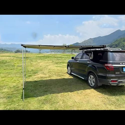 Carpa para Automóvil, toldo Lateral para Acampar al aire libre, carpa Lateral para Automóvil de Aleación de Aluminio con Carcasa Liviana Adecuada para jeep/SUV/camión/furgoneta(160*250cm/5*8ft)