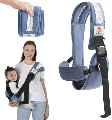 Portable Echarpe Bébé, Porte bébé Enveloppant, Écharpe Porte Bébé Réglable, porte bebe epaule, Porte bébé à bandoulière réglable, Porte bébé réglable et multifonction, pour les bébés et les enfants