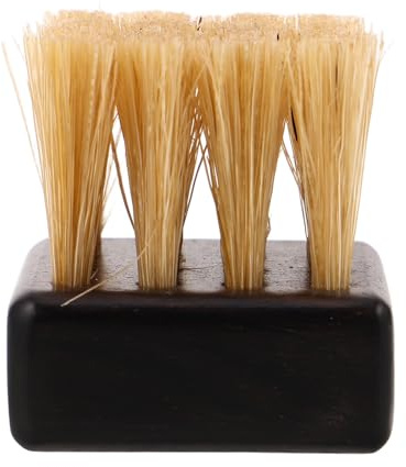 Cepillo de Masaje para Limpieza de Peines Mango de Madera | Mini Limpiador de Cerdas, para Viaje y Hogar, Quita Pelo, Pelusa y Residuos Uso Reutilizable