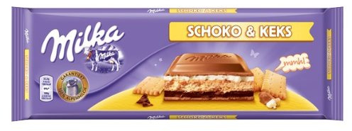 Milka Schoko und Keks, Tafelschokolade, 300g, 2er Pack (2 x 300 g)