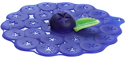 Charles Viancin - Couvercle Blueberry en Silicone -15cm- Couvercle Hermétique pour Stocker et Cuisiner vos Aliments - Sans BPA - Compatible Four, Micro-Ondes, Congélateur, Cuisinière et Lave-Vaisselle