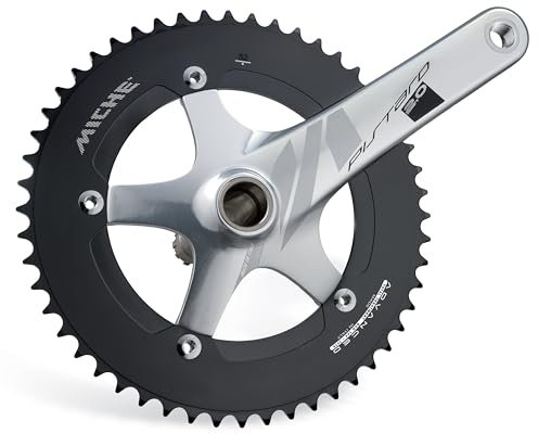 MICHE PISTARD 2.0 Silber 165 Kurbelgarnitur Fahrrad Ritzel, Schwarz, Einheitsgröße