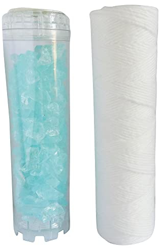 AQUAWATER - 105010 - Performance Kit - Juego de 2 cartuchos: 1 filtro en espiral y 1 para filtrar las impurezas del agua. Para cubeta estándar de 10 - Duración del cartucho 12 meses