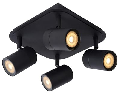 LUCIDE LENNERT - Deckenstrahler Badezimmer - LED Dim. - GU10-4x5W 3000K - IP44 - Schwarz