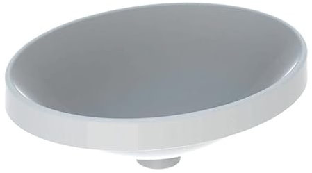 Geberit VariForm Einbauwaschtisch oval, 500x400mm, ohne Hahnloch, ohne Überlauf, Farbe: Weiß, mit KeraTect - 500.711.00.2