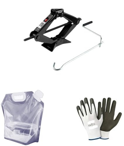 COMPATIBILE CON VOLKSWAGEN T-ROC CRIC A PANTOGRAFO PER GOMME PNEUMATICI AUTO CON MANIGLIA GIREVOLE CRICK SOLLEVA FINO A 2 TONNELLATE CON BASE IN ACCIAIO