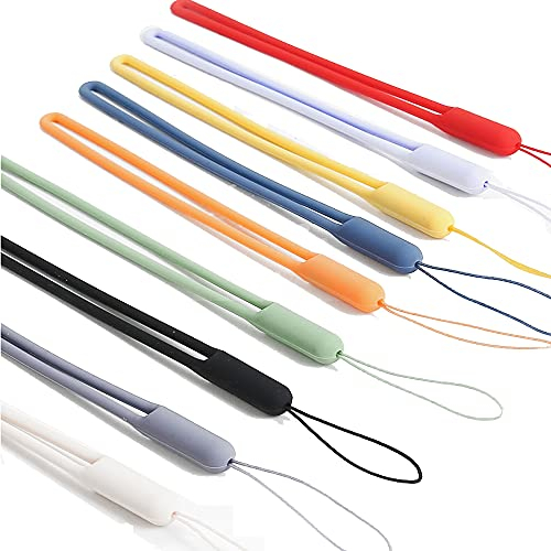 XINGSUI 10Pcs Silicone Sling, Silicone Wrist Lanyard, Color Lanyard, For Mobile Phones, USB Flash Drives, Keychains, Mp3, Mp4, Mini Cameras