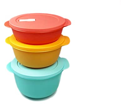 TUPPERWARE CrystalWave Rotondo bowl 1,0 L + 1,5 L + 2,0 L 38625