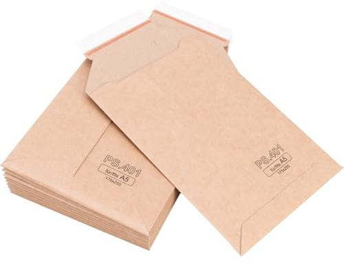 verpacking Wellpappversandtaschen 175 x 250 mm für A5 Kartonversandtasche Versandtasche Pappe selbstklebend Versandumschläge aus Wellpappe (400 Stück)