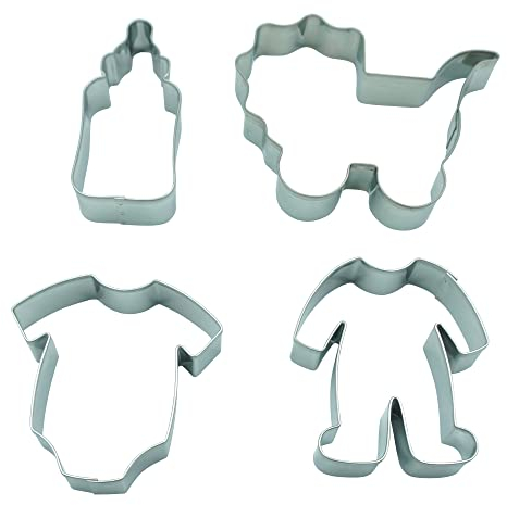 BekkiB - Lot de 4 emporte-pièces « bébé » – Emporte-pièce en acier inoxydable – Passe au lave-vaisselle – 2484