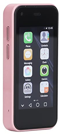 Mini Smartphone 3G, GSM 2,5 Tum 1 GB 8 GB Quad Core Android-mobiltelefoner för Android 6.0, Inbyggt 1580mAh Litiumjonbatteri, Barnmobiltelefon Dubbla SIM-kort Telefonpresent Till Barn(Rosa)