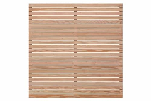 Mega Holz Sichtschutzzaun Rhombus DIY Lärche Natur 180x180 cm