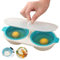 XTAIQD Microwave Egg Poachers,Upgraded Microwave Egg Poacher,Mold Poached Egg Maker for Ovens Breakfast Cooking Kitchen Steamed Poached Egg Gadget,PP Double Cup Egg Cooker Egg.