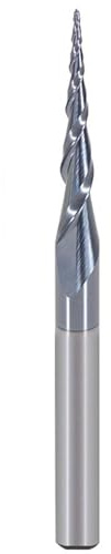 1 Stück konischer Kugelfräser, 3,175 mm, 4 mm, 6 mm Schaft, 2 Nuten, konischer Kugelfräser, CNC-Gravur, Schnitzbits, Hartmetall-Schaftfräser, Fräser (Size : D4xR0.25x20.5x50L, Color : 1 piece)