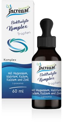 Liposomale Elektrolyte Tropfen hochdosiert - (75.000mg Elektrolyt pro Packung) 2500mg Elektrol pro Tagesdosis mit Magnesium, Chlorid, Natrium, Kalium, Sulfat, Lithium, Kalzium und Bor.