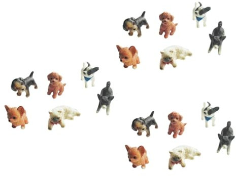 GETAJGHSD 3sets Realistische Hund Statuen Tier Spielzeug Set Für Jungen Und Mädchen Erwachsene 6 Stücke * 3
