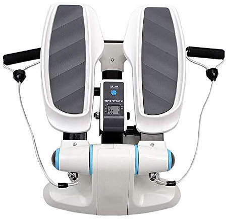 Mini Stepper with Speedometer and Step Counter, Aerobic Fitness Stepper With Ropes Exercise Arms Legs Workout