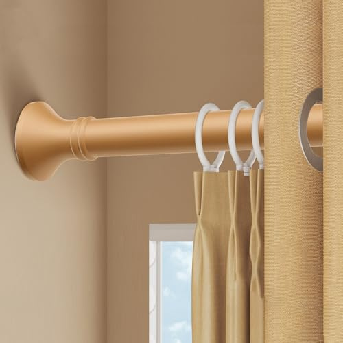 Justerbar spänningsstång 310–400 cm ingen borr gardinstång för trädgårdspaviljong Ø33 mm rostfritt stål klämstång enkel installation mångsidig användning (orange)