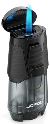 JOPOO Windproof Jet Flame Turbo Torch Lighter Butane Refillable (Sold Without Gas)