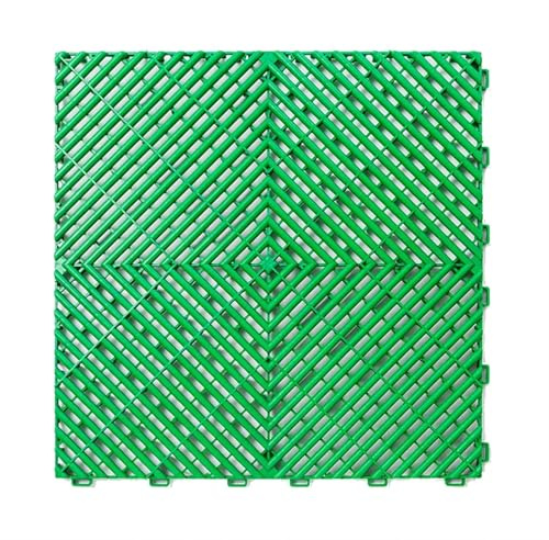 Azulejos entrelazados for Piso de Garaje, PVC, plástico PP, Alta Resistencia, Bricolaje, Sala Lavado Autos(Green)
