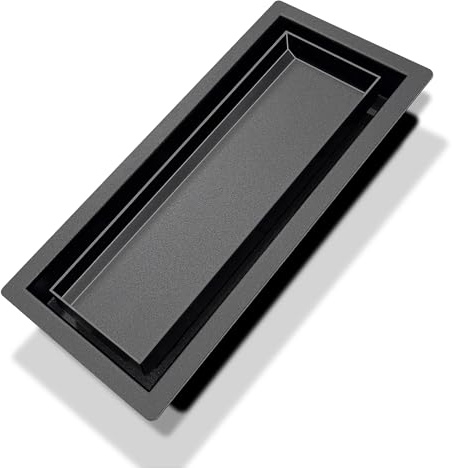4x10 Floor Register, Heavy Duty Steel Flush Mount Air Vent with 50% Higher Airflow - Sleek Low-Profile Design for Tile & Wood Floors, Easy DIY Installation Floor Vent Covers for Flooring Insert 1 Pack
