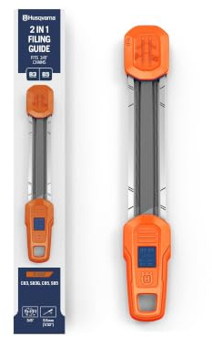 Husqvarna 2-in-1 Feilkit 83 85 - 3/8 - 5,5 mm Farbcodiert | Für präzises Schärfen von Motorsägenketten, 30°-Winkelmarkierung