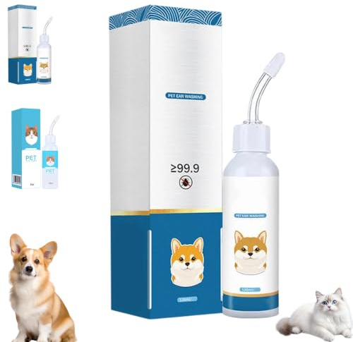 Nettoyant Auriculaire, Soulage Démangeaisons Chez Chiens Chats (120ml,1pcs)