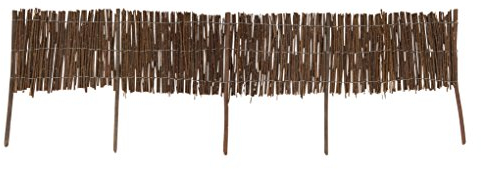 Windhager Beeteinfassung Weide gerollt, 100 x 20/35 cm, Beetabgrenzung, individuell formbar, langlebig