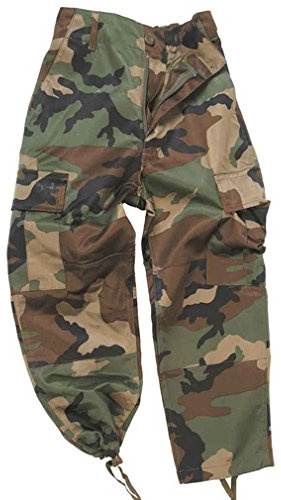 Mil-Tec Miltec Pantalon Kids Type BDU Woodland Noir 907