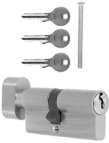 Schließzylinder mit Knauf/Türschloss/Zylinderschloss/Profilzylinder inkl. 3 Schlüsseln - 40 x 30mm