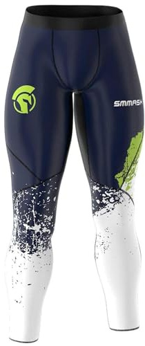 SMMASH Pantaloni A Compressione Pantaloni da Corsa per Uomo Leggings Lunghi Leggings Sportivi per Uomo Tecnologia di Seconda Pelle Traspirante Pantaloni da Corsa
