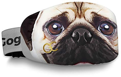 GogglesCover Ski Goggles Protective Cover, Portable Goggle Cover Pug Design | GogglesCover Ski Goggle Cover, Protective Sleeve, Anti-Scratch Case, Ski Goggles Accessories, Ski Equipment, Pug Design