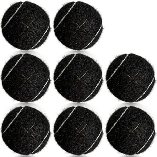 HiBallBall 8 Stück vorgeschnittene Tennisbälle für Walker, Tennisbälle für Stühle, Möbelbeine, strapazierfähig, langlebig für Skifahrerutschen (schwarz)