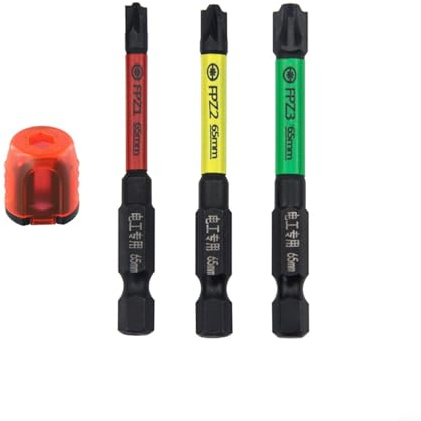 FPH FPZ Jeu d'embouts de tournevis cruciforme avec anneau magnétique pour électriciens (65 mm FPZ)