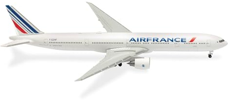 herpa Modellflugzeug Air France Boeing 777-300ER, Miniatur im Maßstab 1:500, Sammlerstück, Modell ohne Standfuß, Metall, Weiß