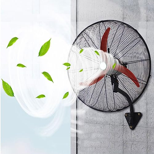 SnamicE Wall Fan, 22 Inch Wall Mounted Fan for Home, Metal Office Fan, With 3 Speeds, Tilting Functions (55cm) (68cm) (55cm)