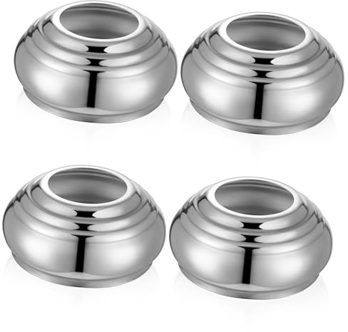 SUPVOX 4 Pack Gazing Ball Stand Stainless Steel Sphere Stands Garden Ball Base Displaying Holder for Indoor Outdoor Garden Patio Room Decor Flagpole Support