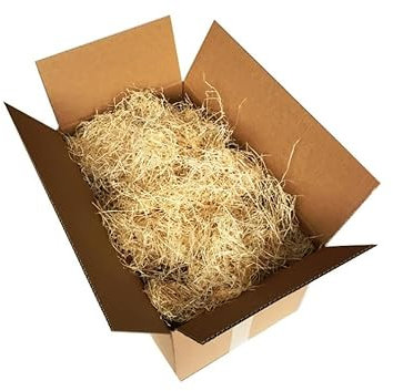 250 gr / 500 gr / 1kg / 2,5 kg / 5 kg Paglia in legno naturale prodotta in Italia per confezioni natalizie pasquali e cesti regalo, truciolo imballo di lana di legno (0.5, Chilogrammi)