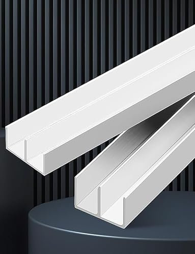 Double Track Sliding Door Track Kit Easy and Quick Installation Suitable for 5-8mm Thick Panel Glass Cabinet Doors(80cm/31.5in)