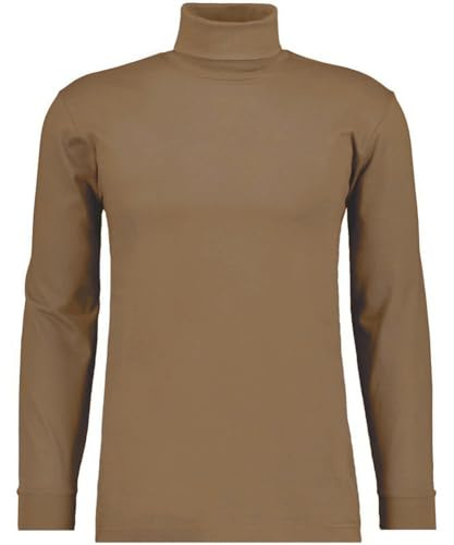 RAGMAN Basic polotröja för män, långärmad, Kanel 088, XL