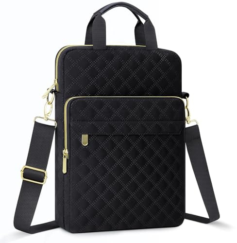 MicaYoung Housse pour Ordinateur Portable Tablette pour 14 Pouces Macbook Pro M5 M4 M3 M2 M1/13,6 Pouces Macbook Air M4 M3 M2/13 Pouces Ipad Pro M4 Air M3/12,9 Pouces Ipad avec Clavier, Noir