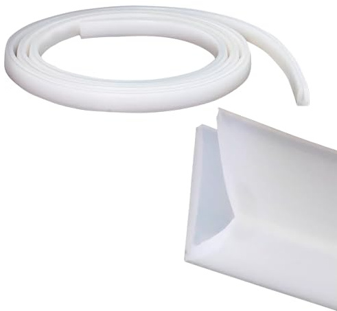 ACESOME U-Form Kantenschutz, 2 Meter Glas Trim Seal aus Silikon, Autotür Schutz, Kantenschutz für Schrankkanten, Abschlussleiste, Deckenkanten, Arbeitsplatten (für Kanten 7~8mm)