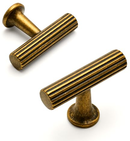 Talentedeco 10 Pack Antique Brass Kitchen Cabinet Knobs Cabinet Pulls Drawer Knobs Cabinet Hardware Zinc Knobs for Drawers
