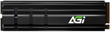 AGI AI858 2TB Interne SSD M.2 NVMe PCIe Gen5x4 mit Kuehlkoerper fuer PS5 | 3D NAND, HMB. Bis zu 14000 MB/s. Kompatibel mit Playstation 5, Laptop und Desktop-PC