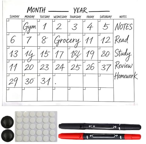 Calendario Mensile Da Muro, Design Riutilizzabile E Senza Data, 29,7x21 Cm, Pianificatore Da Muro Scrivibile, Calendario Cancellabile A Secco, Adatto A Famiglie E Studenti, Per Aula, Cucina, Dormitori