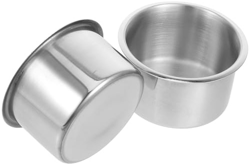 TOGEVAL Portavasos Empotrable de Acero Inoxidable para Barco y Autocaravana, Soporte para Latas y Bebidas, 2 Unidades, Accesorio para Yates y Vehículos Recreativos