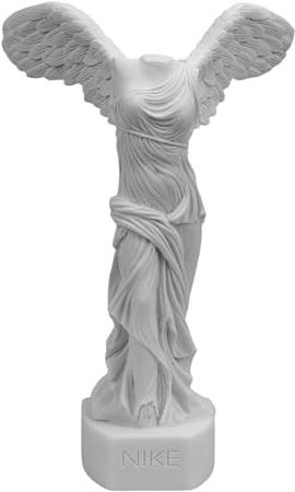 Statua in marmo fuso della vittoria alata di Samotracia 23 cm | Fatto a mano in Grecia | Replica d'arte ellenistica