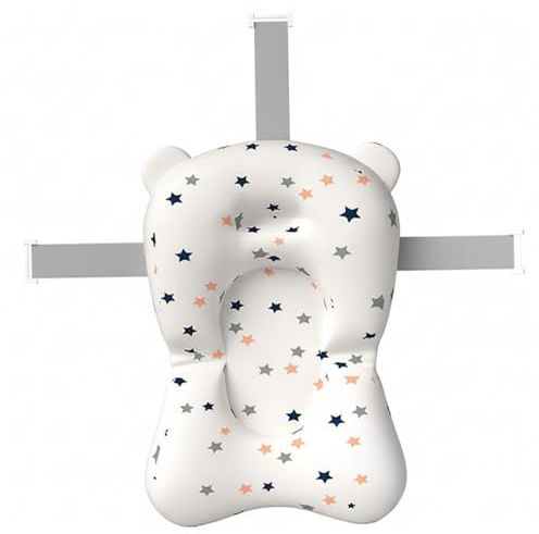 Cojín de baño para bebé para bañera, almohadilla flotante para recién nacido con soporte seguro, diseño plegable, almohada de baño portátil para bebé para lavabo infantil, bañera de 0 a 3 años