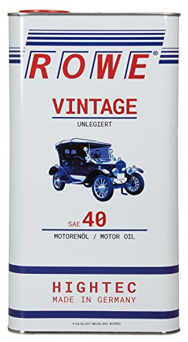 ROWE Hightec Vintage SAE 40 unlegiert - 5 Liter Oldtimer, Youngtimer Motoröl, mineralisch | Made in Germany